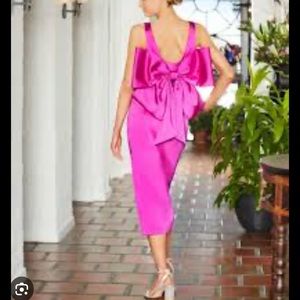 Antonio Melani Pink satin Back bow dress